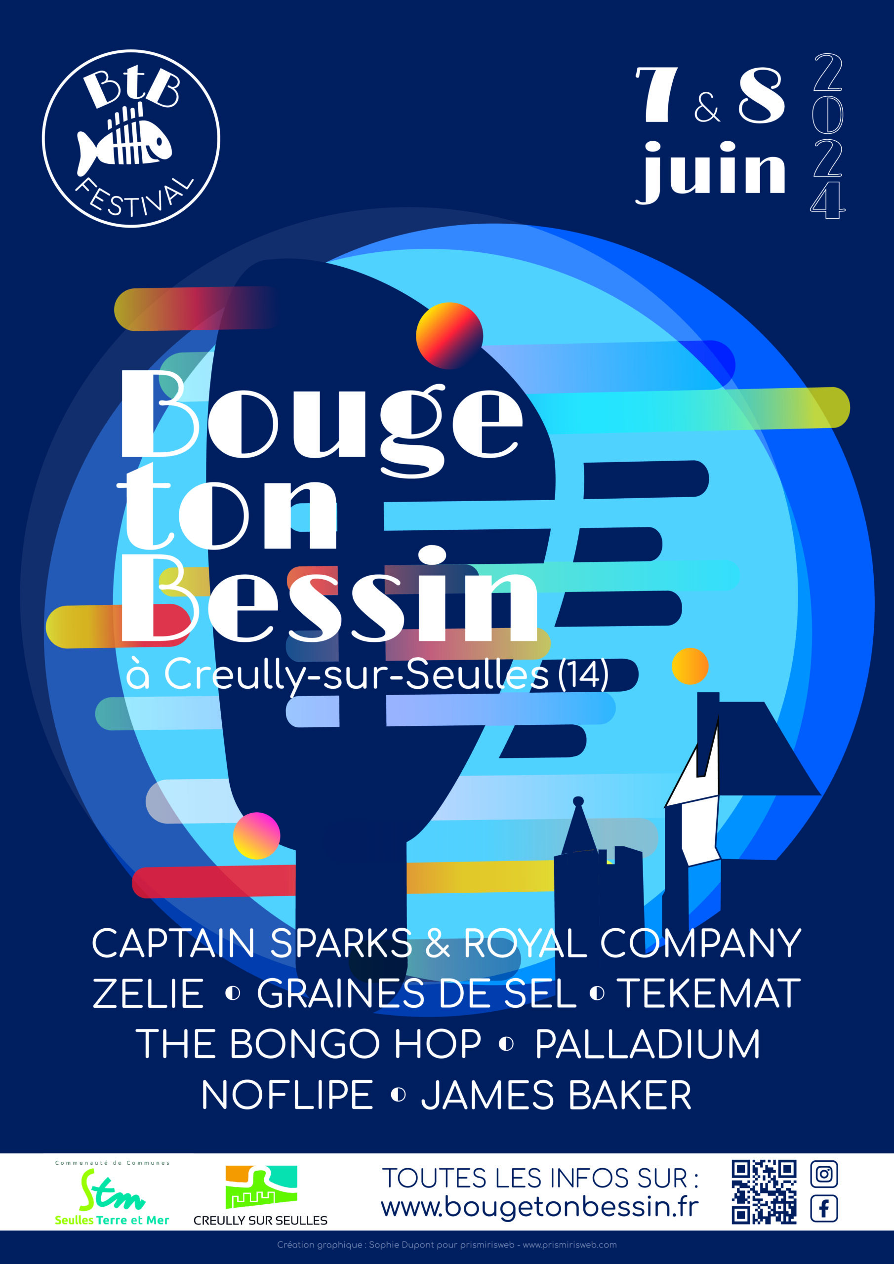 Affiche 2024 du festival de musique Bouge ton Bessin